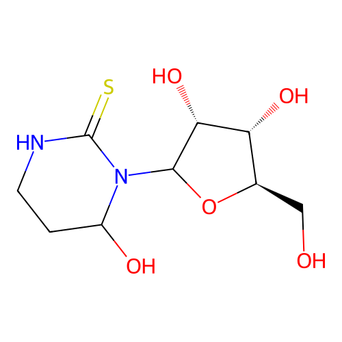 3-Pentofuranosyl-2-sulfanyl-3,4,5,6-tetrahydropyrimidin-4-ol structure