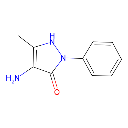 4-amino-5-methyl-2-phenyl-2,3-dihydro-1H-pyrazol-3-one structure
