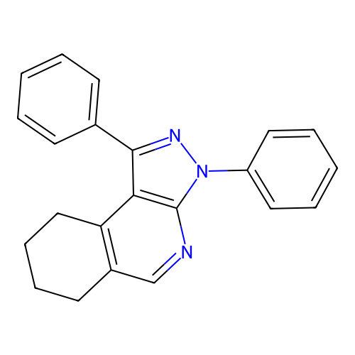 3H-Pyrazolo(3,4-c)isoquinoline, 6,7,8,9-tetrahydro-1,3-diphenyl- structure