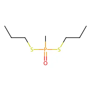 Phosphonodithioic acid, methyl-, S,S-dipropyl ester structure