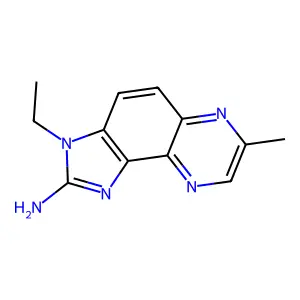 3H-Imidazo(4,5-f)quinoxaline, 2-amino-3-ethyl-7-methyl- structure