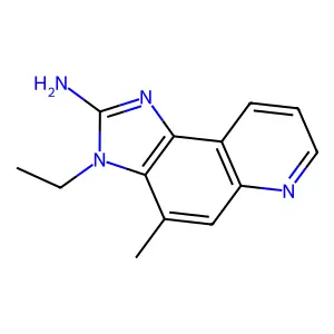 3-Ethyl-4-methyl-3H-imidazo(4,5,f)quinolin-2-amine structure