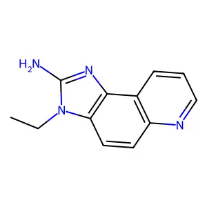 3-Ethyl-3H-imidazo(4,5,f)quinolin-2-amine structure