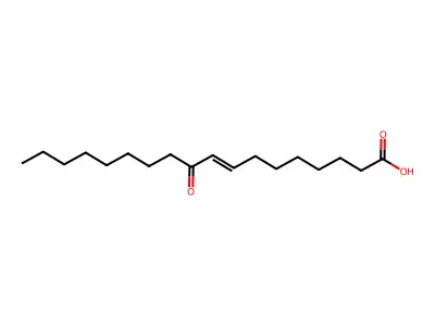 10-Oxooctadec-8-enoic acid structure