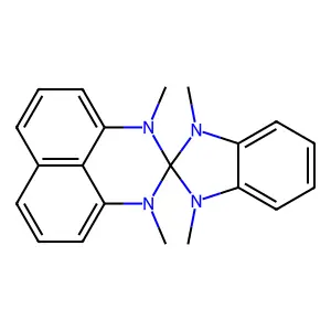 1,1'3,3'-Tetramethylspiro(2,3-dihydrobenzimidazole-2,2'-(2,3)dihydro(1H)perimidine structure
