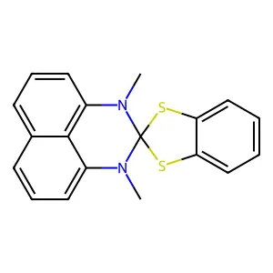 1,3'-Dimethylspiro(1,3-benzodithiole-2,2'-(2,3-dihydro-(1H)-perimidine)) structure