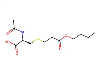 L-Cysteine, N-aceetyl-S-(3-butoxy-3-oxopropyl)- structure