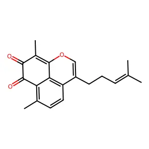NAPHTHO(1,8-bc)PYRAN-7,8-DIONE, 6,9-DIMETHYL-3-(4-METHYL-3-PENTENYL)- structure