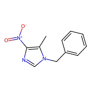1H-Imidazole, 5-methyl-4-nitro-1-(phenylmethyl)- structure
