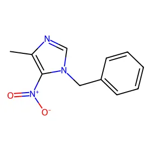 1H-Imidazole, 4-methyl-5-nitro-1-(phenylmethyl)- structure