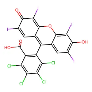 Rose bengal I-131 structure