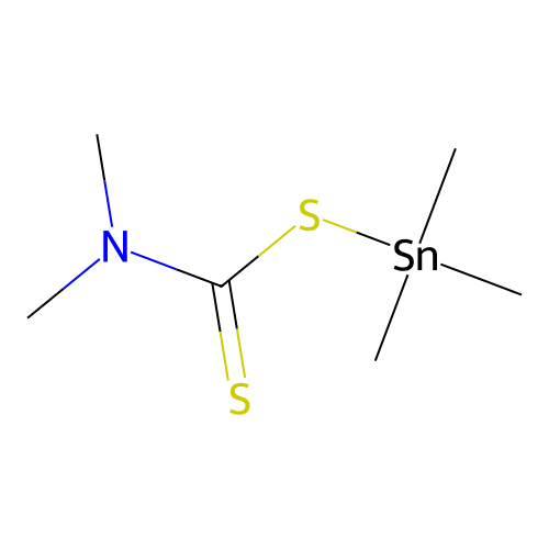 trimethylstannyl N,N-dimethylcarbamodithioate structure
