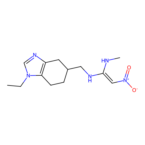 1,1-Ethenediamine, N-((1-ethyl-4,5,6,7-tetrahydro-1H-benzimidazol-5-yl)methyl)-N'-methyl-2-nitro- structure