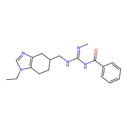 Benzamide, N-((((1-ethyl-4,5,6,7-tetrahydro-1H-benzimidazol-5-yl)methyl)amino)(methylamino)methylene)- structure