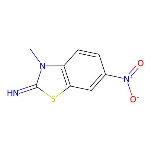 3-Methyl-6-nitro-3H-benzothiazol-2-ylideneamine structure