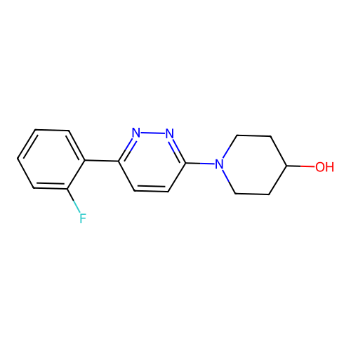 4-Piperidinol, 1-(6-(2-fluorophenyl)-3-pyridazinyl)- structure