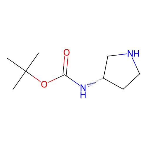 (3S)-(-)-3-(tert-Butoxycarbonylamino)pyrrolidine structure