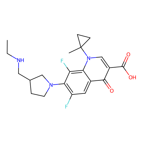 Quinolone der. structure