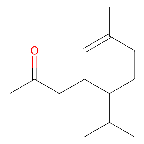(R-(Z))-5-Isopropyl-8-methylnona-6,8-dien-2-one structure