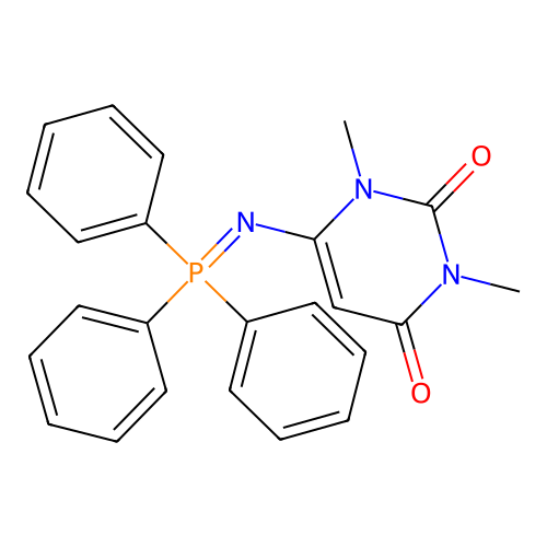 1,3-Dimethyl-4-triphenylphosphoranylideneamino-pyrimdine-2,4-dione structure