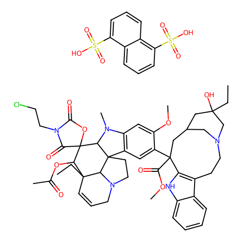 Vinzolidine, 1,5-naphthalenedisulfonate structure