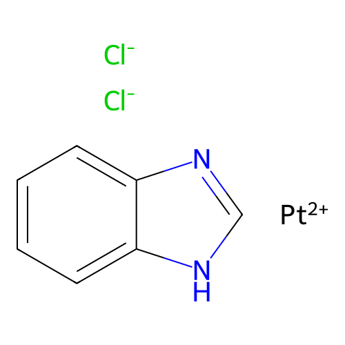 Platinum(2+) chloride--1H-benzimidazole (1/2/1) structure