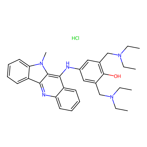 4-(10-Methyl-10H-indolo[3,6-bis(diethylaminomethyl)phenol Trihydrochloride structure