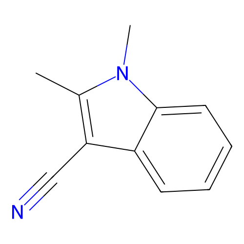 1,2-Dimethyl-1H-indole-3-carbonitrile structure