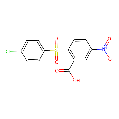2-[(4-Chlorophenyl)sulfonyl]-5-nitrobenzoic acid structure