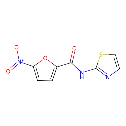 5-nitro-N-(1,3-thiazol-2-yl)furan-2-carboxamide structure