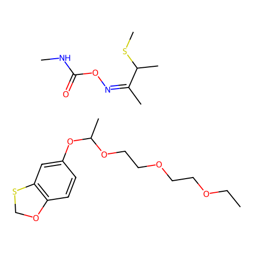 1,3-Benzoxathiole, 5-(1-(2-(2-ethoxyethoxy)ethoxy)ethoxy)-, mixt. with butocarboxim structure