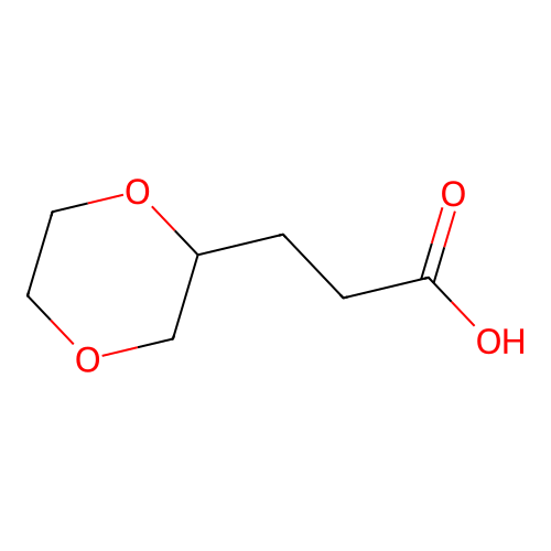 3-(1,4-dioxan-2-yl)propanoic Acid structure