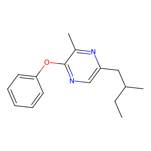 3-Methyl-5-(2-methylbutyl)-2-phenoxypyrazine structure