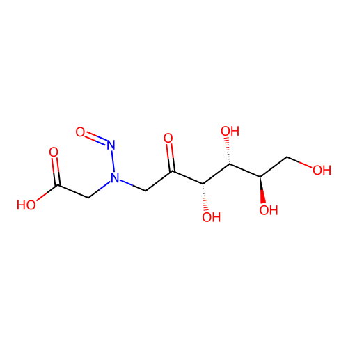 Glycine, N-(1-deoxy-D-fructos-1-yl)-N-nitroso- structure