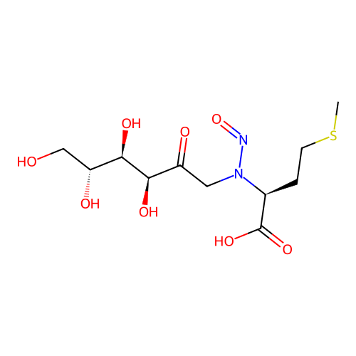 D-Fructose, 1-((1-carboxy-3-(methylthio)propyl)nitrosoamino)-1-deoxy-, (S)- structure