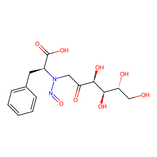 D-Fructose, 1-((1-carboxy-2-phenylethyl)nitrosoamino)-1-deoxy-, (S)- structure