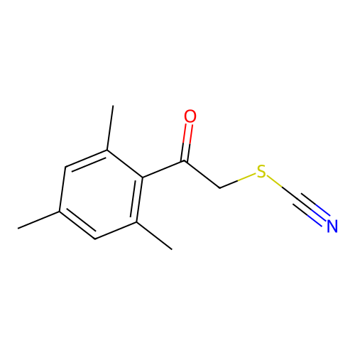 2-Mesityl-2-oxoethyl thiocyanate structure