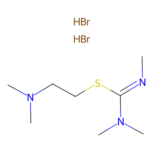 2-(2-(Dimethylamino)ethyl)-1,3,3-trimethyl-2-thiopseudourea dihydrobromide structure