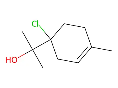 2-(1-Chloro-4-methylcyclohex-3-en-1-yl)propan-2-ol structure