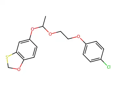 1,3-Benzoxathiole, 5-(1-(2-(4-chlorophenoxy)ethoxy)ethoxy)- structure