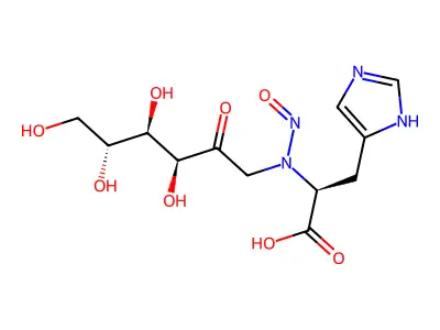 L-Histidine, N-(1-deoxy-D-fructos-1-yl)-N-nitroso- structure