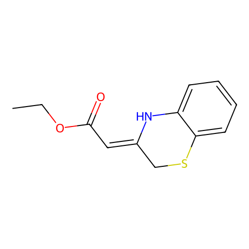Acetic acid, (2H-1,4-benzothiazin-3(4H)-ylidene)-, ethyl ester structure