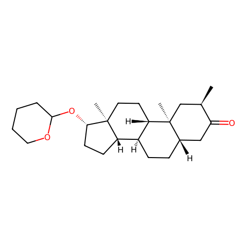 Dromostanolone tetrahydropyranyl ether structure