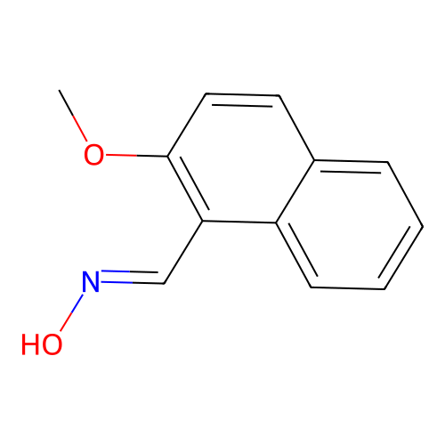 N-[(2-methoxynaphthalen-1-yl)methylidene]hydroxylamine structure
