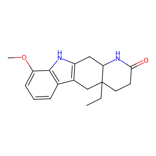 4a-Ethyl-1,3,4,4a,5,10,11,11a-octahydro-9-methoxy-2H-pyrido[2,3-b]carbazol-2-one structure