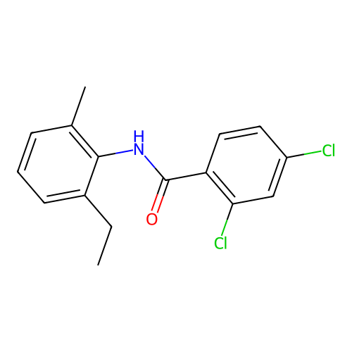 2,4-二氯-N-(2-乙基-6-甲基苯基)苯甲酰胺 structure