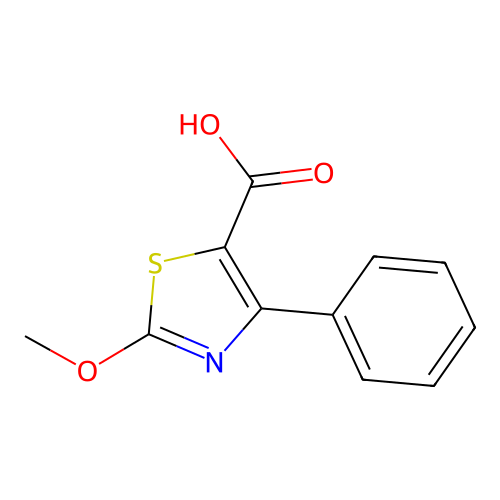 5-Thiazolecarboxylic acid, 2-methoxy-4-phenyl- structure