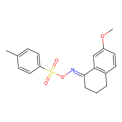 3,4-Dihydro-7-methoxy-1(2H)-naphthalenone O-[(4-Methylphenyl)sulfonyl]oxime structure