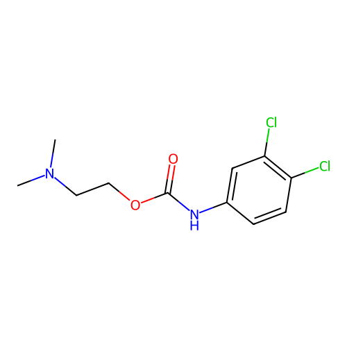 2-Dimethylaminoethyl N-(3,4-dichlorophenyl)carbamate structure