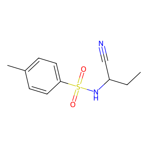 N-(1-cyanopropyl)-4-methylbenzenesulfonamide structure
